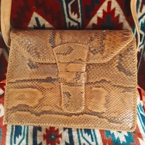 VINTAGE Genuine Snake Skin Handbag